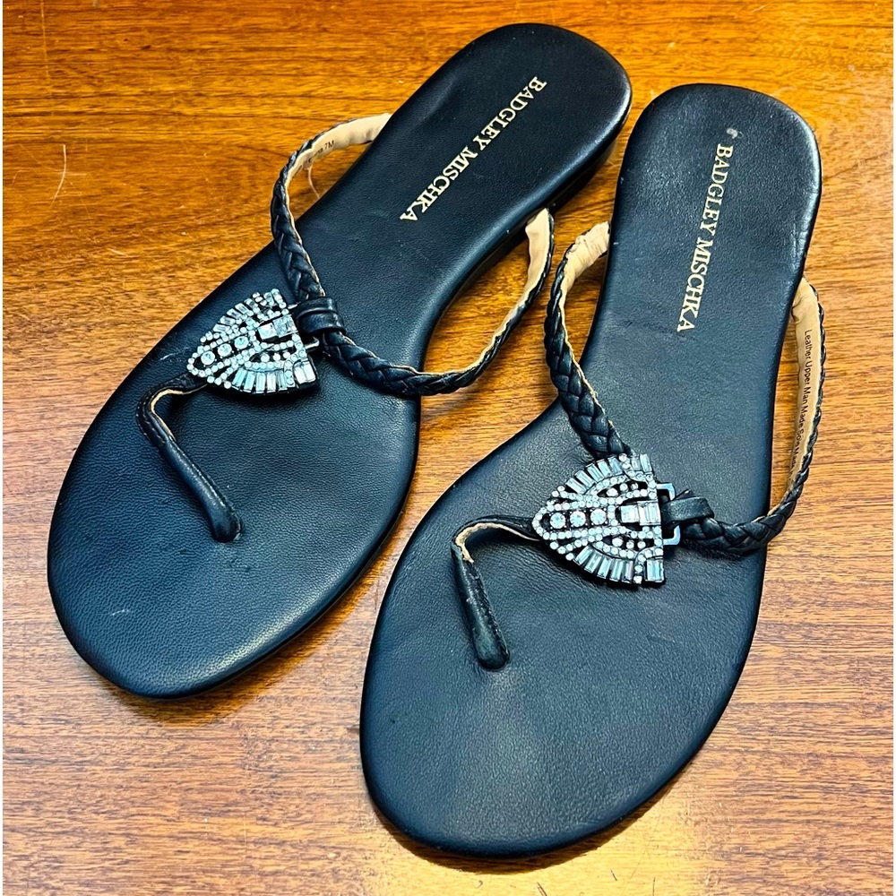Badgley Mischka jeweled sandals